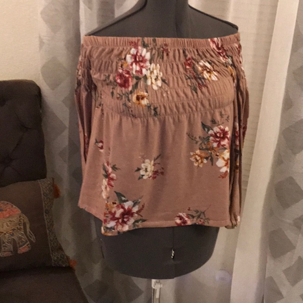 Floral off the shoulder top